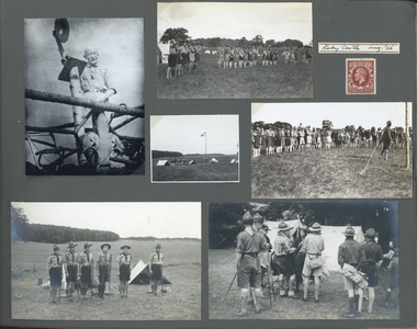 818624 Afbeelding van een bladzijde uit een fotoalbum van scoutinggroep Salwega uit Utrecht met foto's van de Northern ...